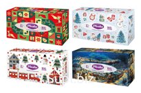 Косметические Салфетки Бумажные  Plushe 2 слоя, 100 л (180 или 230), V-сложение, Ассорти