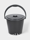Ведро с крышкой «Дачное», 10 л, d=30 см, h=25.5 см, чёрное