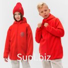 Ветровка детская с капюшоном MINAKU, красная, рост 110 см