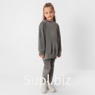 Костюм детский (свитшот, леггинсы) KAFTAN Plushy, размер 36 (134-140 см), серый