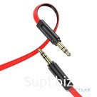 HOCO HC-45392 UPA16 AUX аудио кабель 3.5 mm jack - 3.5 mm jack 2m позолоченные контакты Red