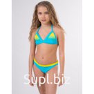 Купальный костюм для девочки, размер 34, цвет голубой