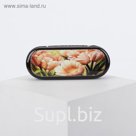 Футляр для очков, цвет чёрный, «Цветы»