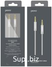 Аудио-кабель Pero MC-01 2x3.5 JACK 2м Silver