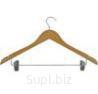 Вешалка деревянная W2-C с клипсами