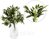 Decorative flowers Snowberry in a vase. Size: 17x16x21 cm.