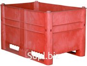 Контейнер пластиковый 1200х800х740 , сплошной, арт. EcoLine-485 красный, код: 20788