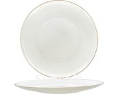 Dinner plate, 26 cm in diameter, gold trim, porcelain