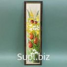 Картина "Цветы", холст, масло, 11*45см.