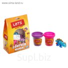 Тесто для лепки 2 цвета по 75 гр, заводная игрушка МИКС, цвета МИКС