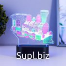 Светильник сенсорный "Паровоз" LED USB (90см) от батареек 3xАА черный 17х5,5х15,3 см