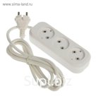 Удлинитель UNIVersal Е-203, 3 розетки, 2 м, ПВС 2х0.75, 10 А