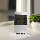 Метеостанция Luazon LB-01, с часами, термометром, дисплеем, подсветкой, серая