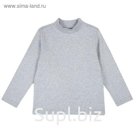 Лонгслив с горловиной для мальчиков, рост 104 см, цвет серый