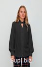 Блузка VOSQ. Цвет: Черный. Артикул: AW23-BLZ623
