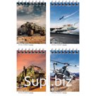 Блокнот А7 40л. на гребне ArtSpace "Техника. Military"