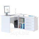 Компьютерный стол КСТ-109 правый, ЛДСП, белый 127x140x75 см