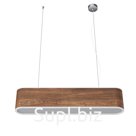 WOODLED GALACTIC Jupiter Elliptical S - White - American walnut - suspended by string