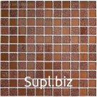 Мозаика стеклянная Bonaparte, Shine Brown 300х300х4 мм