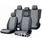 Чехлы сиденья жаккард SKYWAY LADA PRIORA 2007-2013 хэтчбек темно-серый 12 предметов