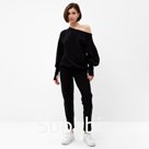 Костюм женский (джемпер, брюки) MINAKU: Casual Collection цвет чёрный, размер 42