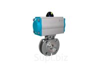 Кран шаровый межфланцевый, AISI304 DN40 (1_1/2"), с двухсторонним пневмоприводом AT75D