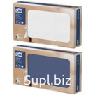 Скатерти одноразовые Tork "LinStyle Slipcover", 80*80 темно-синие, 20шт.