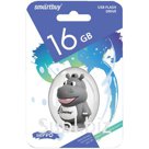 Память Smart Buy "Wild series" Бегемот 16GB USB 2.0 Flash Drive, серый