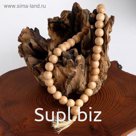 Чётки шар №13 "Деревянные" 33 бусины с кисточкой, цвет свиело-корисневый