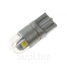 Автолампа светодиодная, 12 В, Т10, 2 SMD, LED, свет белый