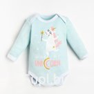 Боди для девочки «Крошка Я» Unicorn, голубое, рост 68-74 см