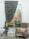 Штора Портьера Amore Mio RR 13055-gray Печать сатен 2,0*2,7 1 шт. Серый/черный
