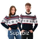 Свитер вязаный новогодний KAFTAN Snow, размер 56