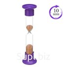 Песочные часы настольные на 10 минут, h=12 см, d = 4.4 см, упаковка пакет, микс