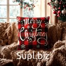 Чехол на подушку Этель Christmas 43*43см, велюр