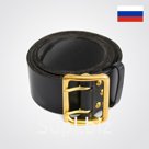Ремень солдатский с прошивкой и черной изнанкой