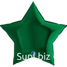 Шар фольгированный 9" «Звезда тёмно-зелёная», мини-фигура