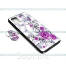 Силиконовый чехол, №21, с кольцом на палец, для iPhone 11 Pro, сиреневые розы