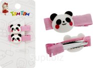 Panda hair clips, 2 pcs.