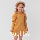 Платье детское MINAKU: Cotton collection, горчичное, рост 122 см