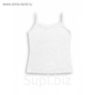Майка для девочек, рост 110 см, цвет белый