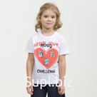 Футболка для девочек, рост 104 см, цвет белый