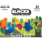 Набор кубиков People Blocks, с игровым ковриком