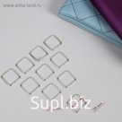 Рамки для сумок, 25 мм, толщина - 2,2 мм, 10 шт, цвет серебряный