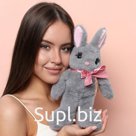 Мягкая игрушка «Зайка Luna», с бантом
