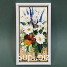 Картина "Цветы", оргалит, масло,     10*15см.