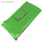 Кошелёк женский, 2 отдела для купюр, для монет, для кредитных карт, цвет зелёный