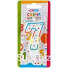 Свеча для торта с держателем ArtSpace "Цифра 7", 8,5см, блистер