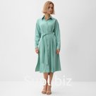 Платье миди женское MINAKU: Casual collection, зелёное, размер 52