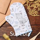 Варежка-прихватка «Доляна. Котенок», 20×28 см, 35% хлопок, 65% п/э, ватин 250 г/м²